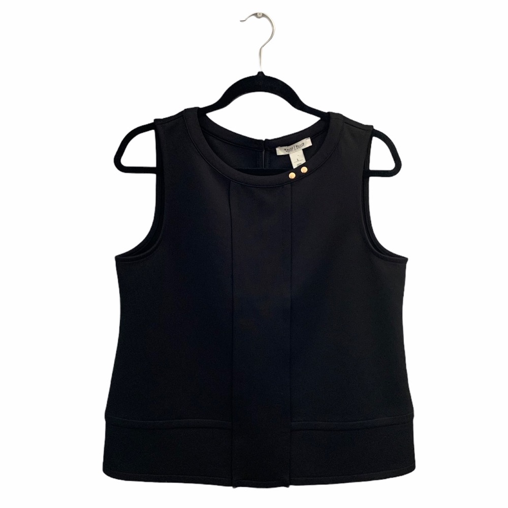White House Black Market Black Sleeveless Shell Top